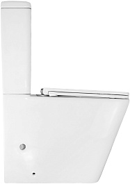 Azario Унитаз-компакт Quadro AZ-2175 безободковый с бачком с сиденьем микролифт белый – фотография-5