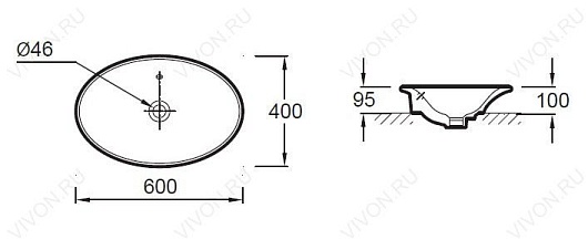 Jacob Delafon Тумба с раковиной Presquile 85 палисандр – картинка-3