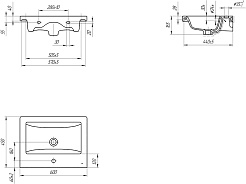 Misty Тумба с раковиной Майна 60 сливки/белая – фотография-9