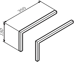 Am.Pm Комплект ножек для шкафа Func 2 шт. графит матовый – фотография-2