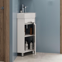 Onika Тумба под раковину Айленд 35 угловая белая – фотография-5