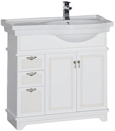 Aquanet Тумба под раковину Луис 90 R белая – фотография-1