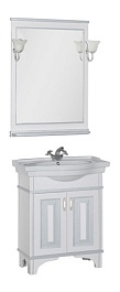 Aquanet Мебель для ванной Валенса 80 белый краколет/серебро (180456) – фотография-1