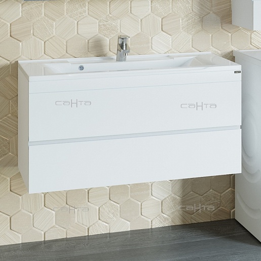 СанТа Тумба для умывальника Марс 100 подвесная, Elen 100 – фото, картинка, фотография-1