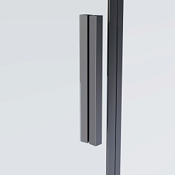 Vincea Душевой уголок Soft 2 110x80 VSR-3SO28011CLGM профиль вороненая сталь стекло прозрачное – фотография-4