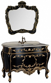 Demax Зеркало для ванной Афины 92 черное/золото – фотография-2