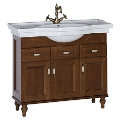 Aquanet Тумба с раковиной "Амелия H 100" орех – фотография-1