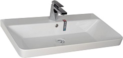 Aquanet Тумба с раковиной София 80 2 ящика подвесная белая – фотография-7