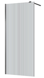 Azario Душевая перегородка Walk-in 120/195 рифленое стекло профиль матовый графит – фотография-1