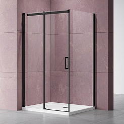 Vincea Душевой уголок Dice 130x100 VSR-4D1013CL профиль черный стекло прозрачное – фотография-2