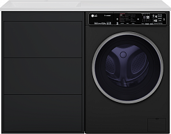 Brevita Тумба с раковиной Grafit 120 L под стиральную машину графит – фотография-1