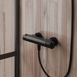 Paini Смеситель для душа Nove 09YO511TH с термостатом, черный – фотография-6