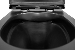 Azario Унитаз подвесной Grado AZ-0046N-MB безободковый черный матовый – фотография-11
