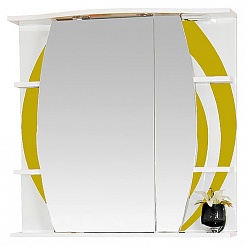 Misty Зеркальный шкаф Каролина 70 R желтое стекло – фотография-1