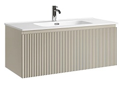 Sancos Тумба с раковиной Snob R 1.0 100 beige soft раковина Element 101 CN7003 – фотография-1