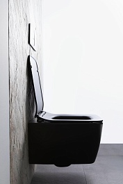 Allen Brau Унитаз подвесной Liberty 4.33007.31 чёрный матовый с крышкой 4.33008.31 – фотография-24