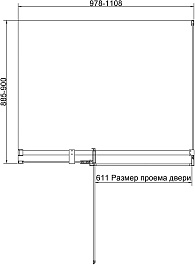 Vincea Душевой уголок Extenza 100/110x90 VSR-4EX101190CLBN профиль брашированный никель стекло прозрачное – фотография-6