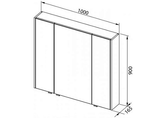 Aquanet Зеркало-шкаф Августа 100 белый – картинка-5