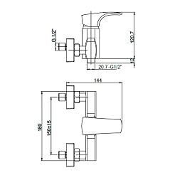 Paini Смеситель для ванны Angel ANCR511LMKM хром – фотография-4