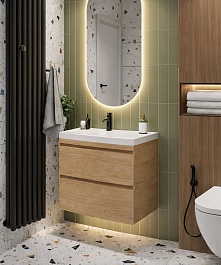 Vivon Тумба с раковиной Atwood 70 подвесная дерево – фотография-3