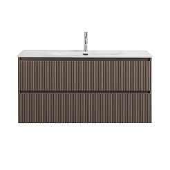 BelBagno Тумба с раковиной Uno 120 подвесная Бежевый матовый с раковиной BB-8099-120 – фотография-2