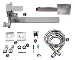 Frap Смеситель для ванны H802 F22802 сатин – фотография-4