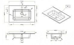 BelBagno Тумба с раковиной KRAFT 700 Pietra Bianca – фотография-2