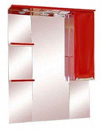 Misty Зеркальный шкаф Жасмин 75 R красный, эмаль – фотография-1