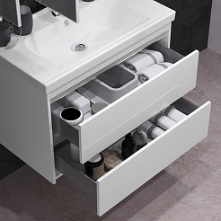 Opadiris Мебель для ванной Фреш 100 подвесная белая – фотография-7