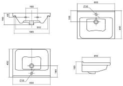 Volna Тумба с раковиной Volna 60.2Y белая – фотография-14