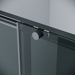 Grossman  Душевой уголок Style 130x70x195 профиль черный матовый стекло тонированное – фотография-8