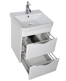 Aquanet Тумба с раковиной "Орлеан 50" белая – фотография-2