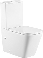 Azario Унитаз-компакт Terra AZ-6003-A безободковый с бачком с сиденьем микролифт белый