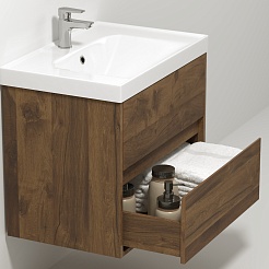 Водолей Мебель для ванной Грейс 60 подвесная дуб хантон – фотография-3