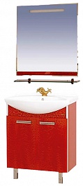 Misty Мебель для ванной Джулия 75 красная краколет – фотография-1