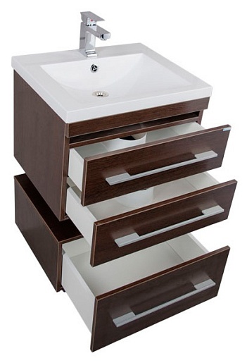 Aquanet Тумба с раковиной Нота 58 венге (171484) – картинка-7