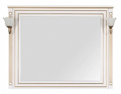 Aquanet Зеркало Паола 120 белое/патина золото (186105) – фотография-5