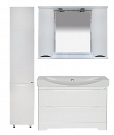 Misty Зеркало-шкаф Элвис 105 белая эмаль – фотография-6
