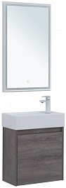 Aquanet Мебель для ванной Nova Lite 50 подвесная дуб рошелье – фотография-2
