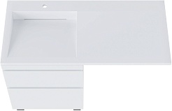 Vivon Тумба под раковину над стиральной машиной Harper 120 напольная белый глянец – фотография-3