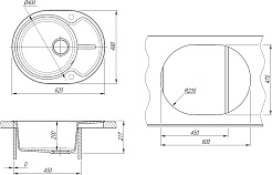 Dr. Gans Мойка кухонная Берта 620 латте – фотография-4
