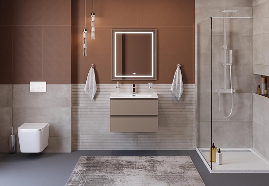 BelBagno Тумба под раковину Kraft 70 подвесная Бежевый матовый – фотография-12