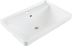 Aquanet Тумба с раковиной Ирис New 70 2 ящика подвесная белая глянцевая – фотография-5