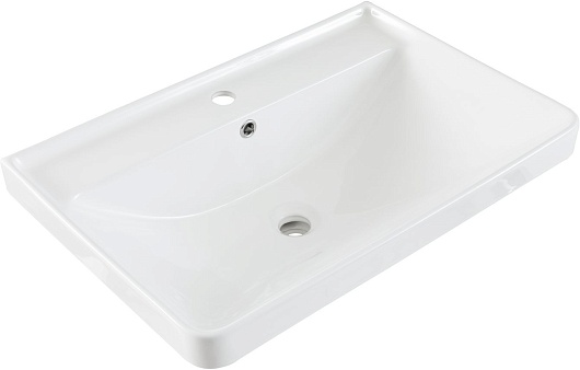 Aquanet Тумба с раковиной Ирис New 70 2 ящика подвесная белая глянцевая – картинка-5