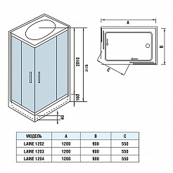WeltWasser Душевая кабина LAINE 1202 – фотография-7