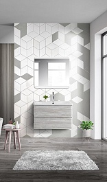 BelBagno Тумба под раковину Albano 90 подвесная Rovere Vintage Bianco – фотография-8