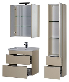 Aquanet Тумба с раковиной "Эвора 70" капучино – фотография-7