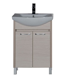 Aquanet Тумба с раковиной "Донна 60" светлый дуб – фотография-3