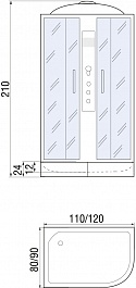 River Душевая кабина DUNAY 110/80/26 MT L – фотография-21