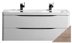 BelBagno Тумба для умывальника подвесная ANCONA-N 1200 Rovere Bianco двухмоечная – фотография-1